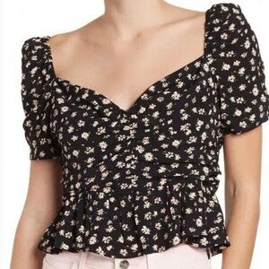 ASTR The Label Cropped Floral Top Medium
